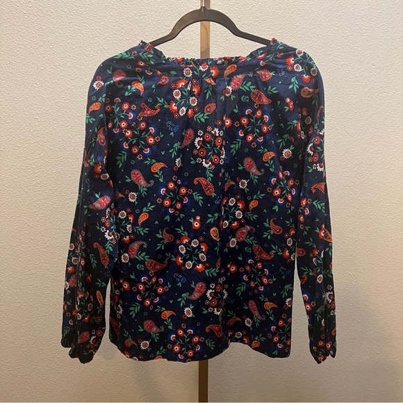 Croft & Barrow Navy Blue and Red Colorful Paisley print top size XLP - Picture 9 of 9